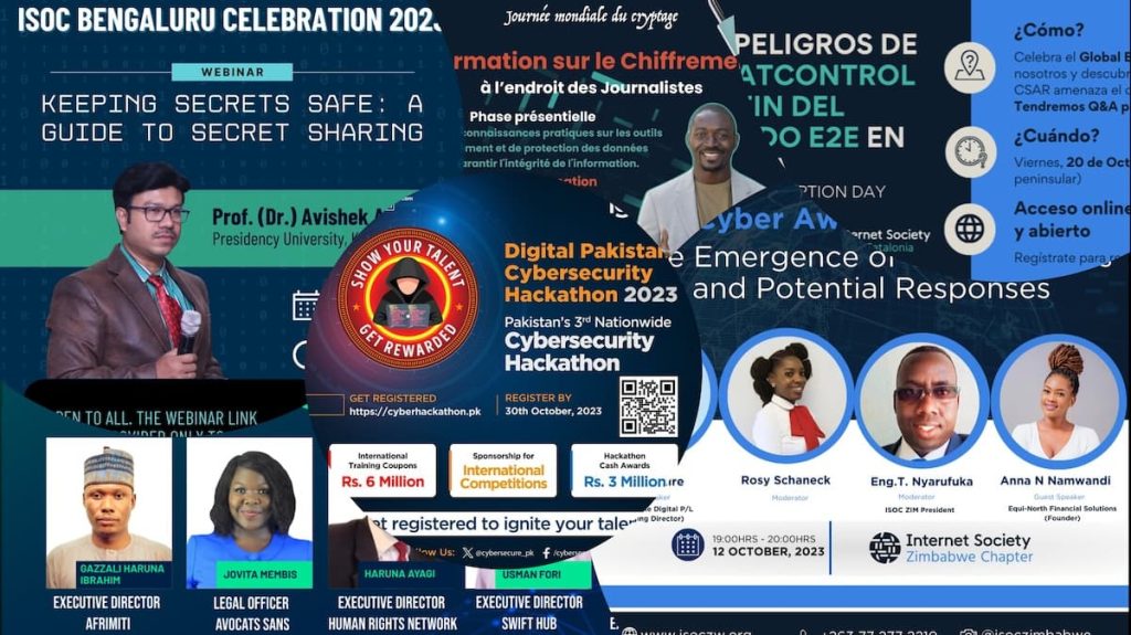 a poster with event information and people's photos